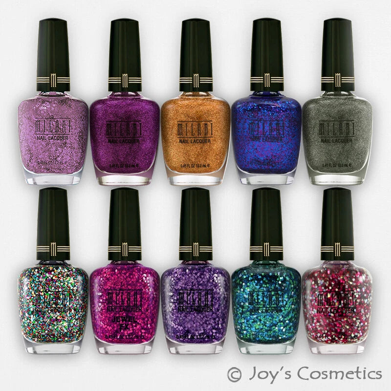 1 MILANI Nail Polish Glitter Lacquer - MSN "Pick Your 1 Color" Joy's cosmetics