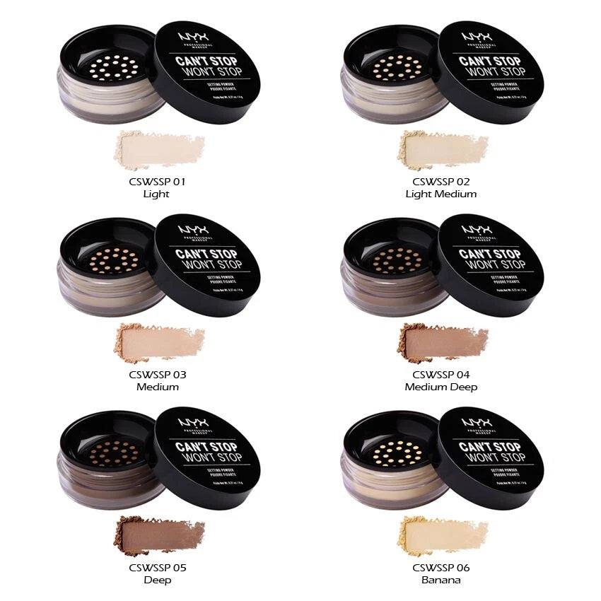 1 NYX Can't Stop Won't Stop Setting Powder "Pick Your 1 Color" Joy's cosmetics