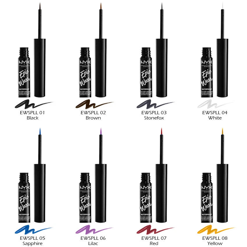3 NYX Epic Wear Waterproof Liquid Liner - Matte Eyeliner "Pick Your 3 Color"
