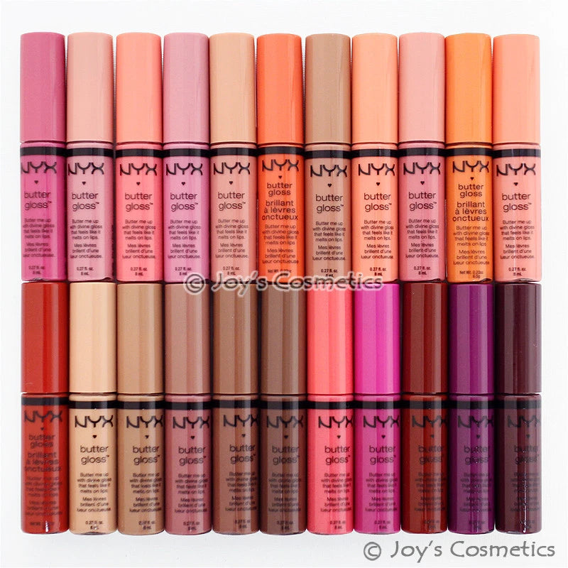 3 NYX Butter Lip Gloss - BLG "Pick Your 3 Color" Joy's cosmetics