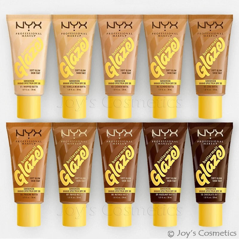 1 NYX Buttermelt Glaze Soft Glow Skin Tint SPF 30 "Pick Your 1 Color" Joy's