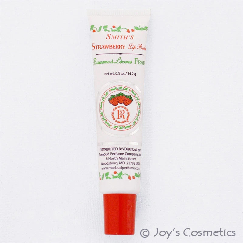 1 ROSEBUD Smith's Strawberry Lip Balm Tube (0.5 oz) "RB-SLBT" Joy's cosmetics