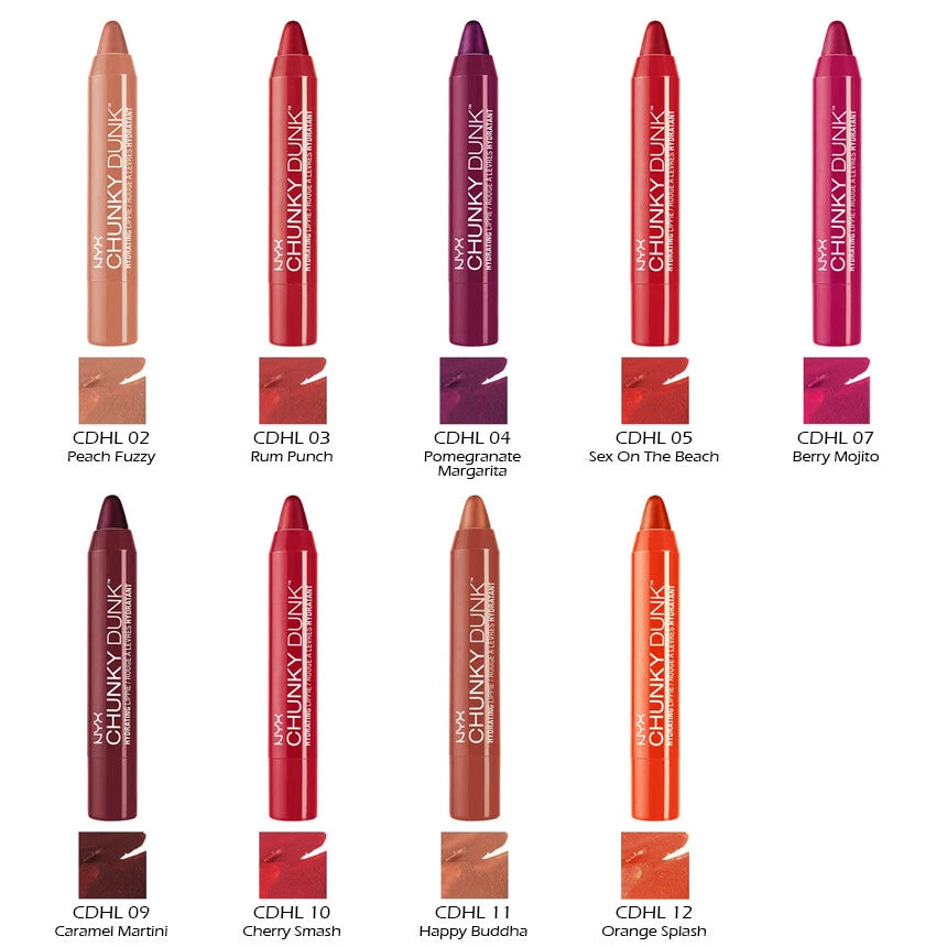 3 NYX Chunky Dunk Hydrating Lippie - CDHL "Pick Your 3 Color" Joy's cosmetics