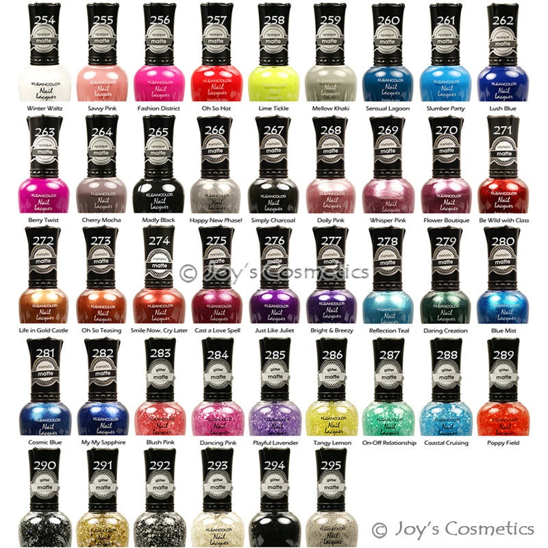 6 KLEANCOLOR Matte Nail Lacquer (polish) "Pick Your 6 Color" Joy's cosmetics