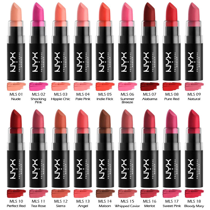 1 NYX Matte Lipstick - Silky Matte Finish "Pick Your 1 Color" Joy's cosmetics