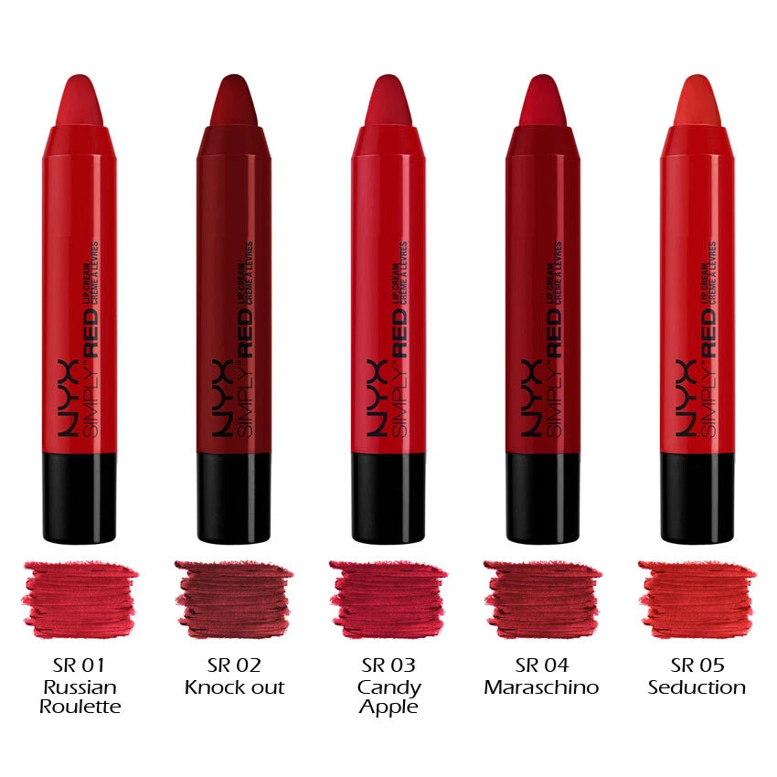 3 NYX Simply Red Lip Cream Lipstick - SR "Pick Your 3 Color" Joy's cosmetics