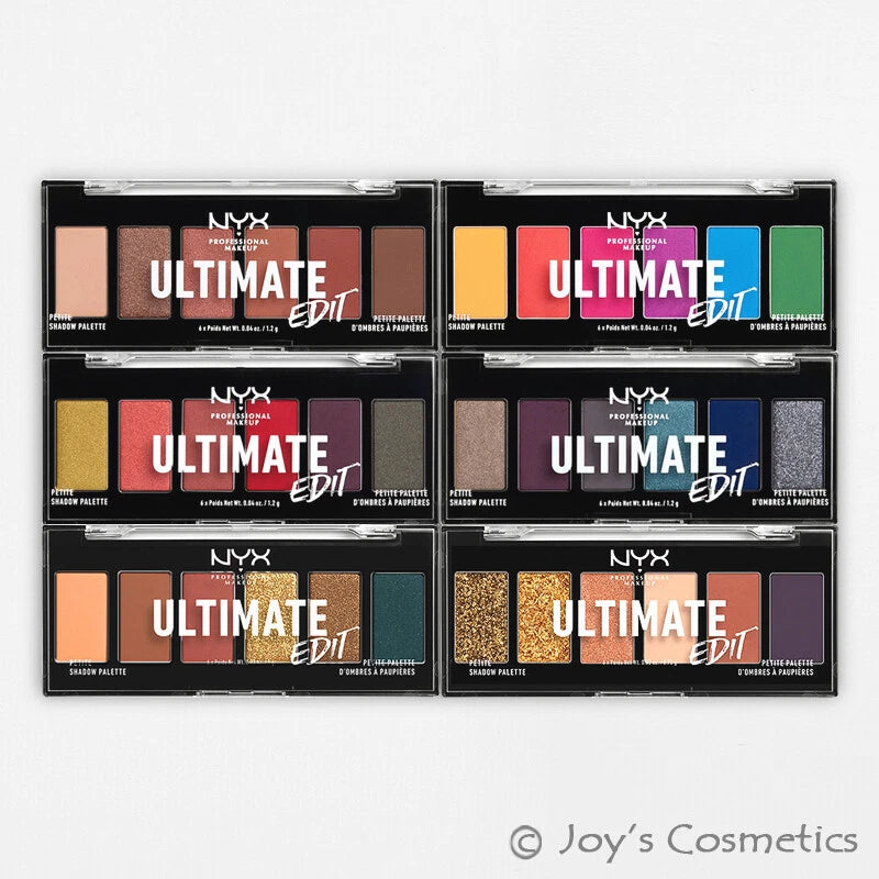 6 NYX Ultimate Edit Petite EyeShadow Palette - USPP "Full Set" Joy's cosmetics