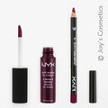 2 NYX Soft Matte Lip Cream 20 Copenhagen + Slim Lip pencil 808 Deep Purple Set