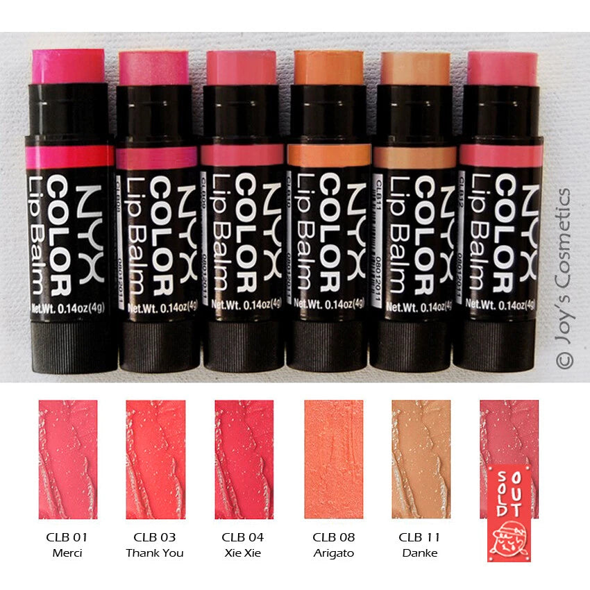 1 NYX Color Lip Balm - CLB "Pick Your 1 Color" Joy's cosmetics