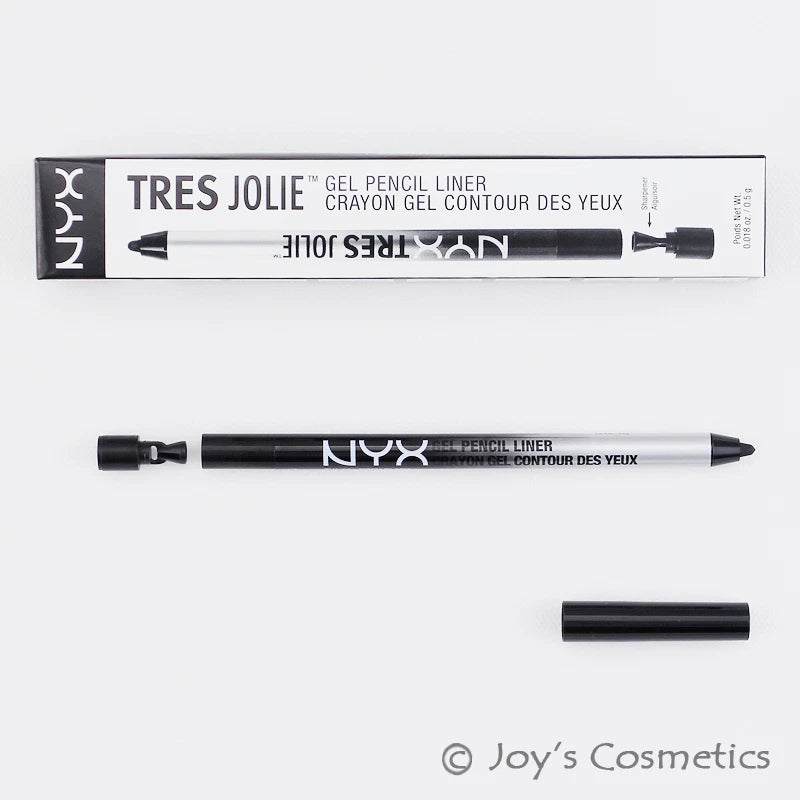 1 NYX Tres Jolie Gel Pencil Liner " TJL01 - Pitch Black " Joy's cosmetics
