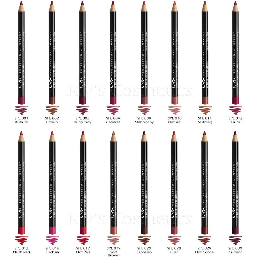 12 NYX Slim Lip Pencil / Lip Liner - SPL "Pick Your 12 Color" Joy's cosmetics