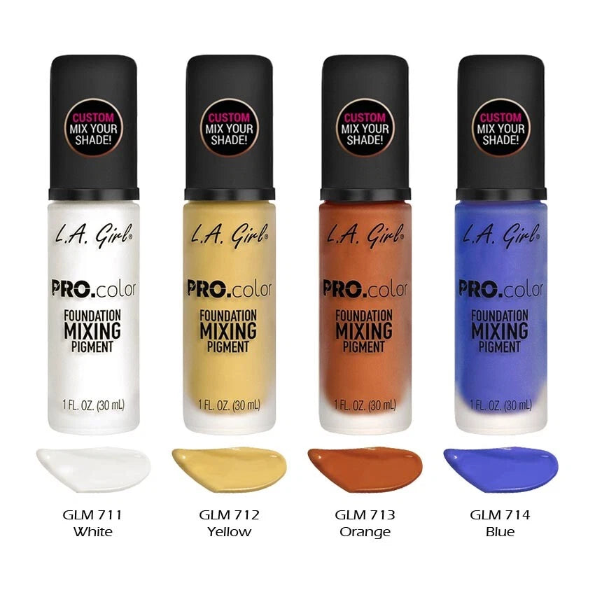 4 LA GIRL Pro color Foundation Mixing Pigment - GLM "4 Color Full Set" Joy's
