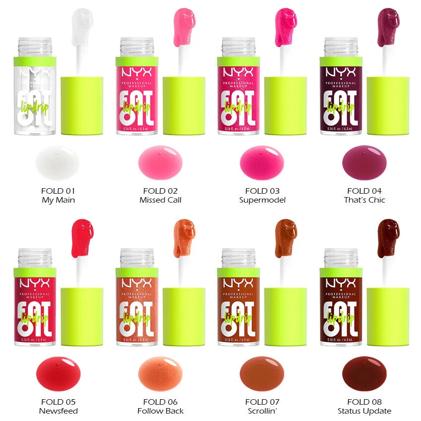 1 NYX Fat Oil Lip Drip - Hydrating Tinted Gloss "Pick Your 1 Color" Joy's