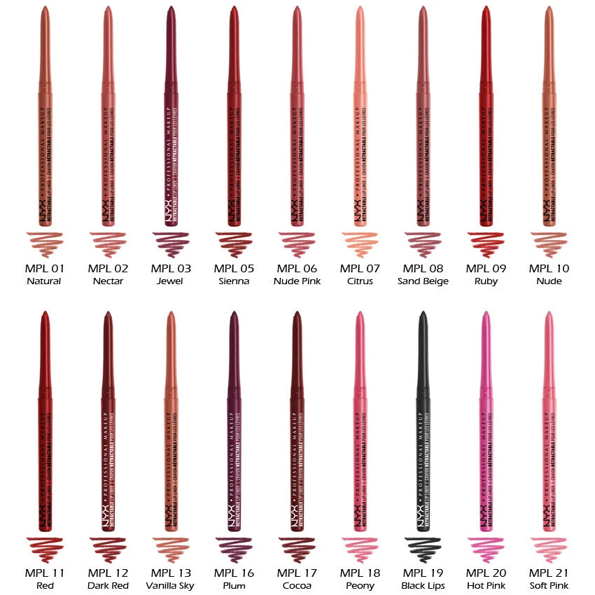 1 NYX Retractable Lip Liner - Waterproof "Pick Your 1 Color" Joy's cosmetics