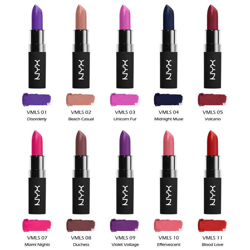 1 NYX Velvet Matte Lipstick - 4 Piece Set "Pick Your 1 Set" Joy's cosmetics