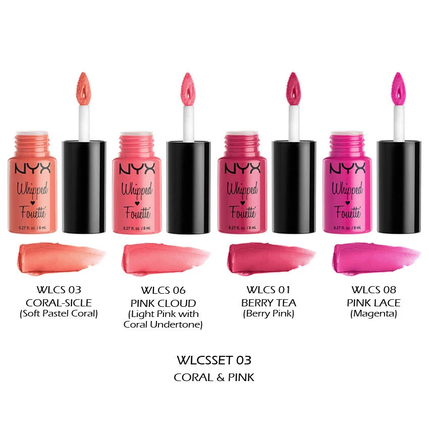 1 NYX Whipped Lip Gloss & Cheek Soufflé Set "WLCSSET03 - Coral & Pink" Joy's