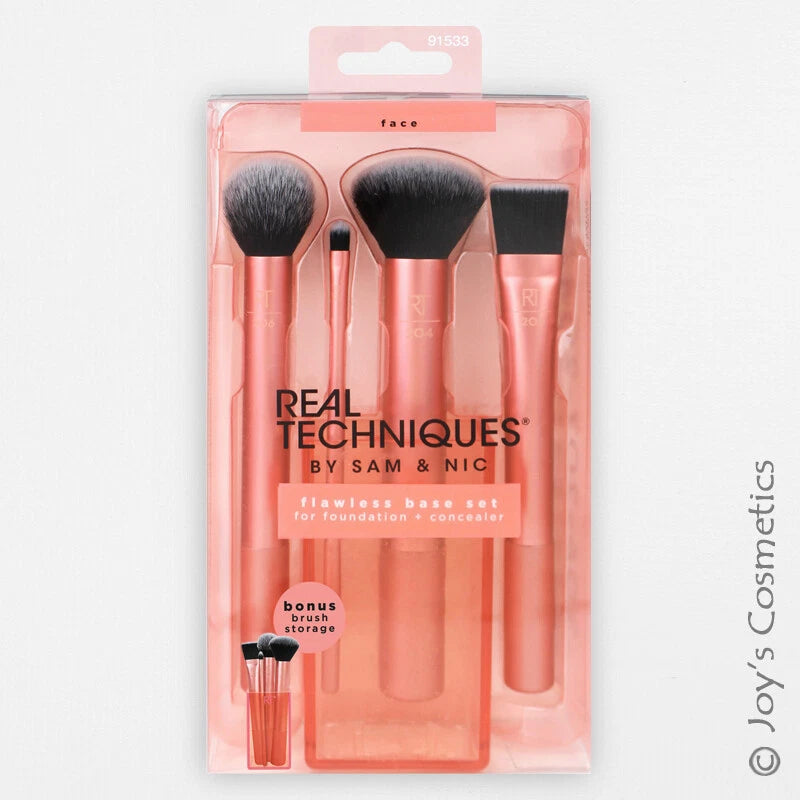 1 REAL TECHNIQUES Flawless Base Set + Brush Cup "RT-1533" Joy's cosmetics