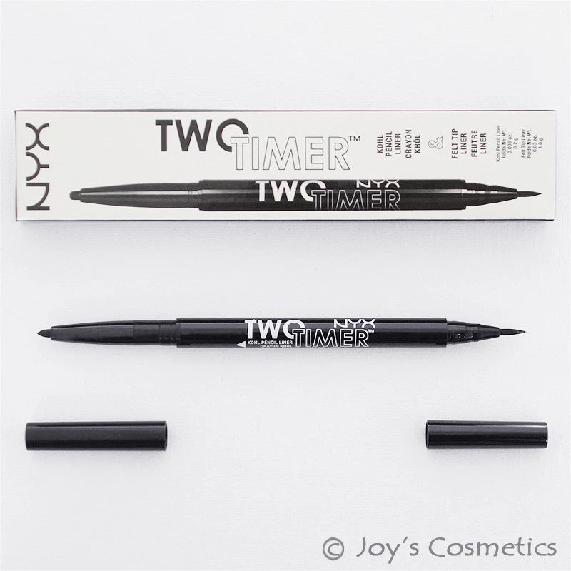 1 NYX Two Timer - Dual Ended Eyeliner " TT 01 - Jet Black " Joy's cosmetics