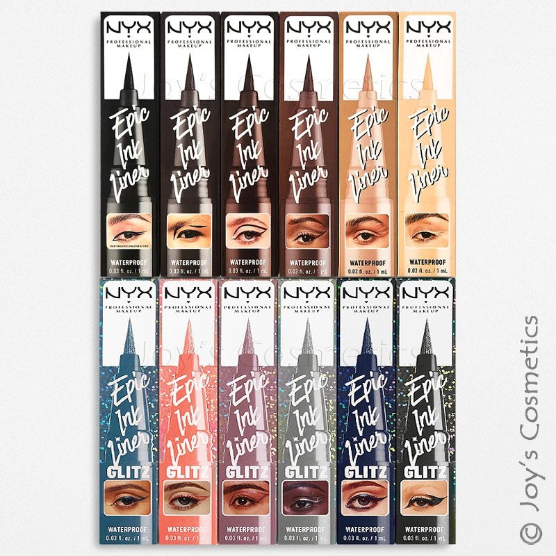 1 NYX Epic Ink Waterproof Liquid Eyeliner Felt Tip Pencil "Pick Your 1 Color"