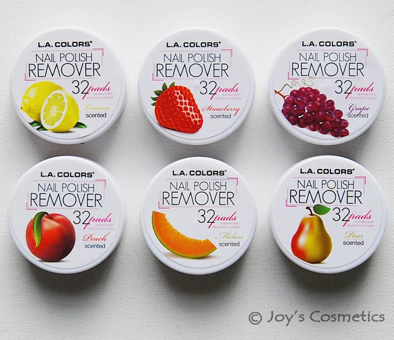6 LA COLORS Nail Polish Remover Pads "6 Scented Set - Total 192 Pads" Joy's
