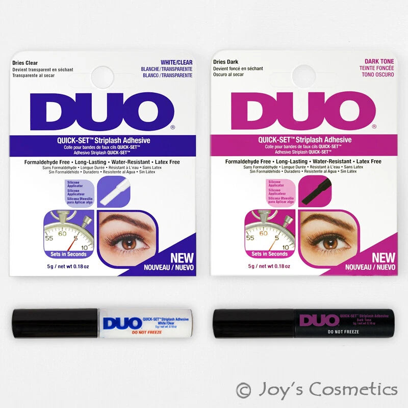 2 DUO Quick Set Striplash Adhesive Eyelash glue Set "67583 White + 67582 Dark"