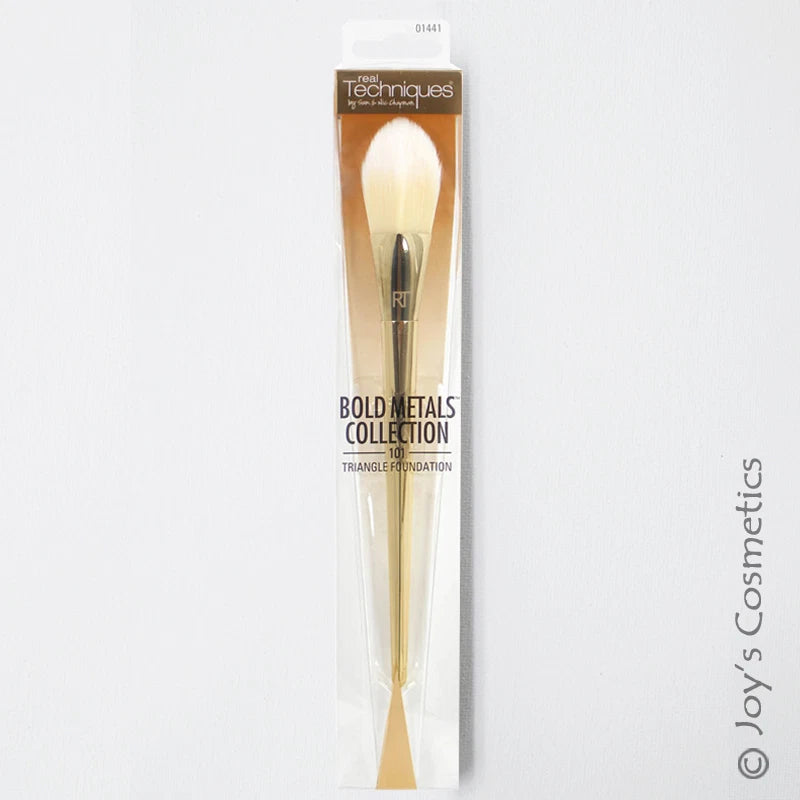 1 REAL TECHNIQUES 101 Triangle Foundation Bold Metals Brush "RT-1441" Joy's