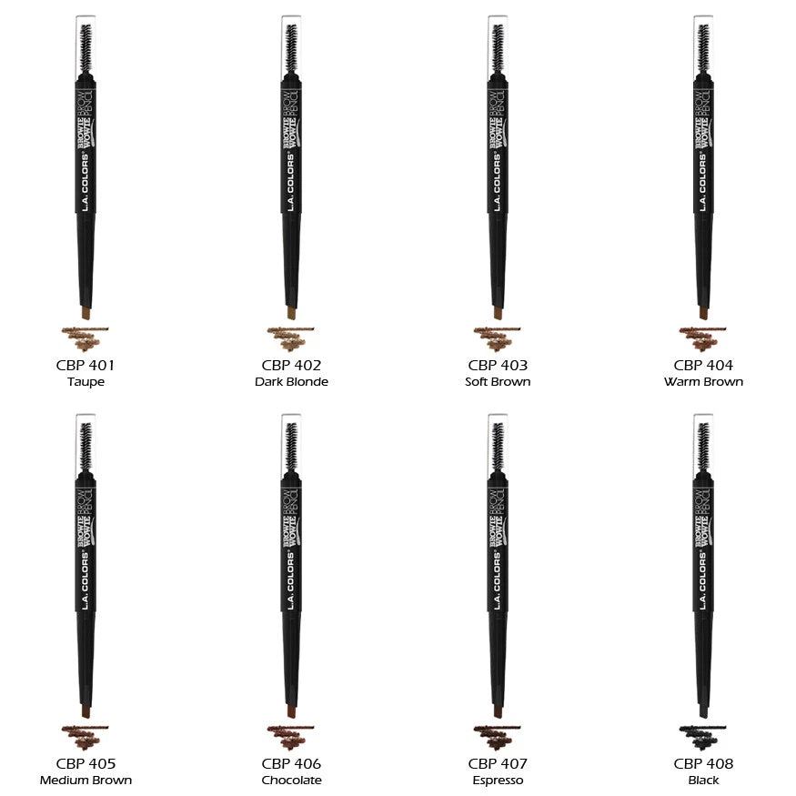 3 LA COLORS Browie Wowie Brow Pencil - (3 Pack Set) "Pick Your 1 Color" Joy's