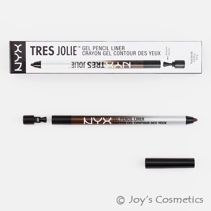 1 NYX Tres Jolie Gel Pencil Liner / Eye " TJL02 - Brown " Joy's cosmetics