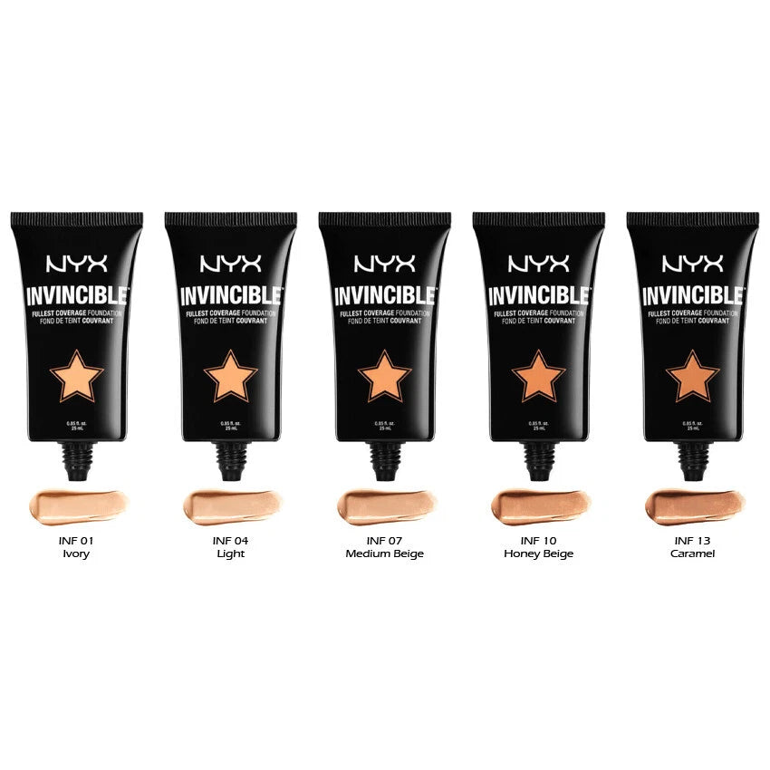 3 NYX Invincible Fullest Coverage Foundation - INF "Pick Your 3 color"Joy's