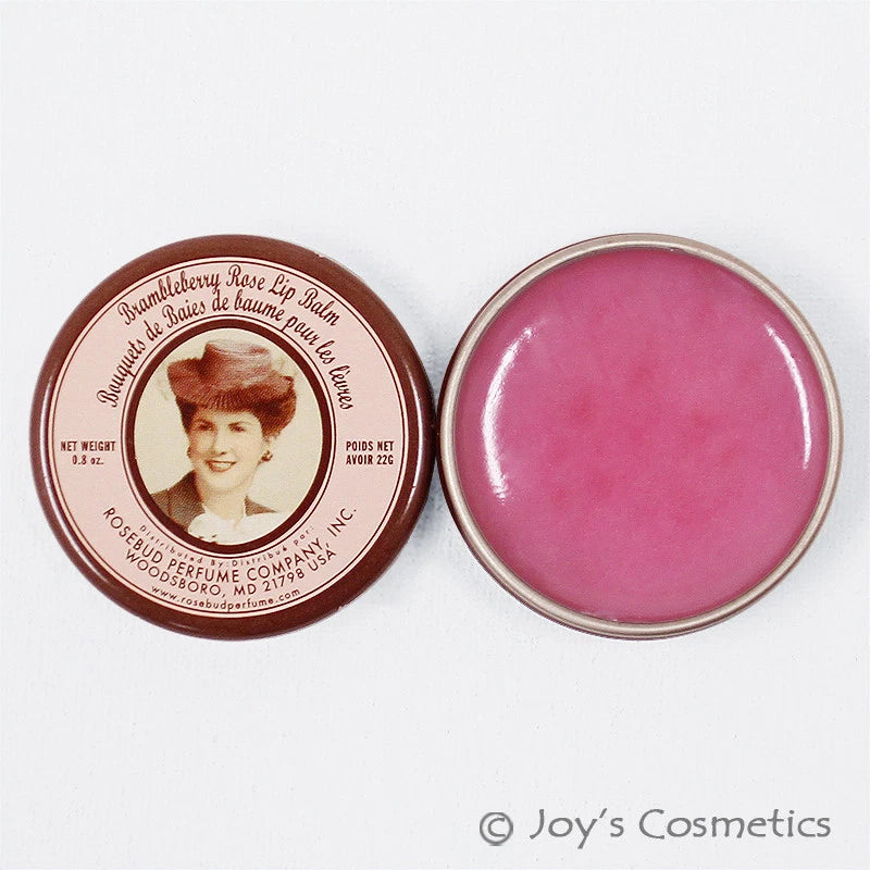 1 ROSEBUD Brambleberry Rose Lip Balm Tin 0.8 oz "RB - BLB" Joy's cosmetics