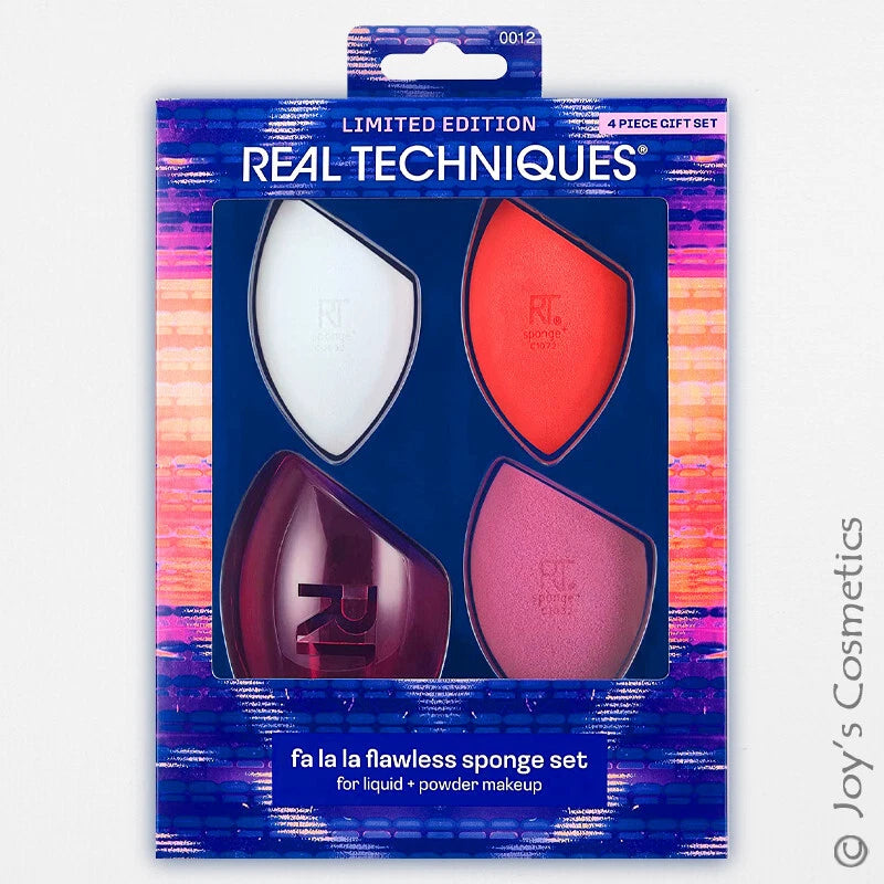 1 REAL TECHNIQUES Fa La La Flawless Makeup Sponge Set "RT-0012"Joy's cosmetics