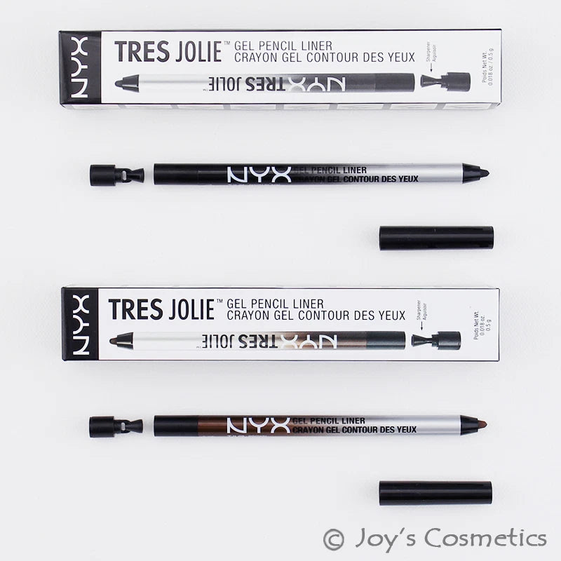 2 NYX Tres Jolie Gel Pencil Liner "TJL - 01 Black & 02 Brown " Joy's cosmetics