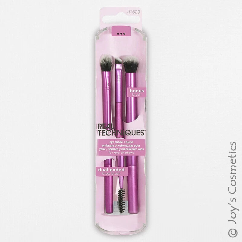 1 REAL TECHNIQUES Eye Shade & Blend Makeup Brush Trio "RT-1529"Joy's cosmetics