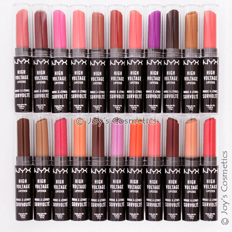 6 NYX High Voltage Lipstick - HVLS "Pick Your 6 Color" Joy's cosmetics