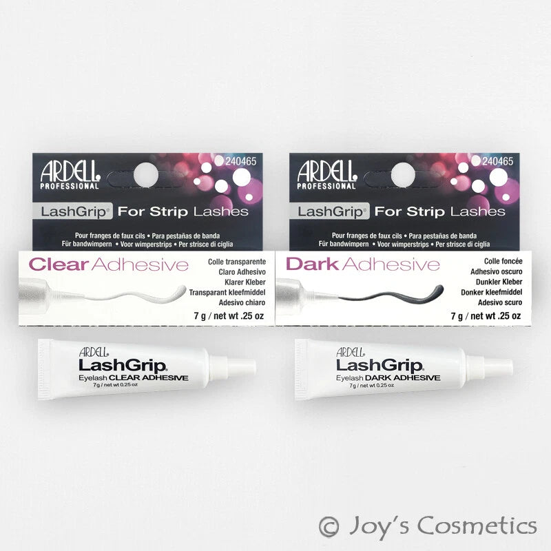 2 ARDELL LashGrip For Strip Lashes Adhesive (glue) 7g - Clear / Dark set Joy's